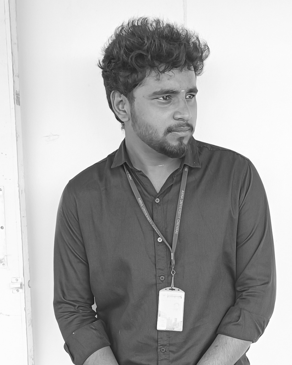 Emayabarathi KS working portrait used in the background story collage